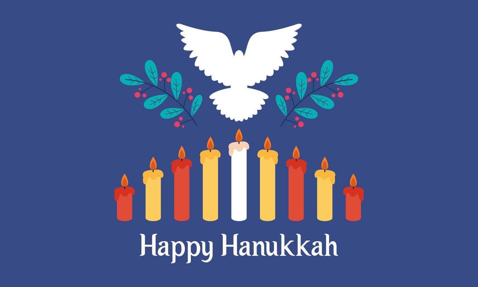 Hanukkah menorah. Happy jewish holiday hanukkah concept vector