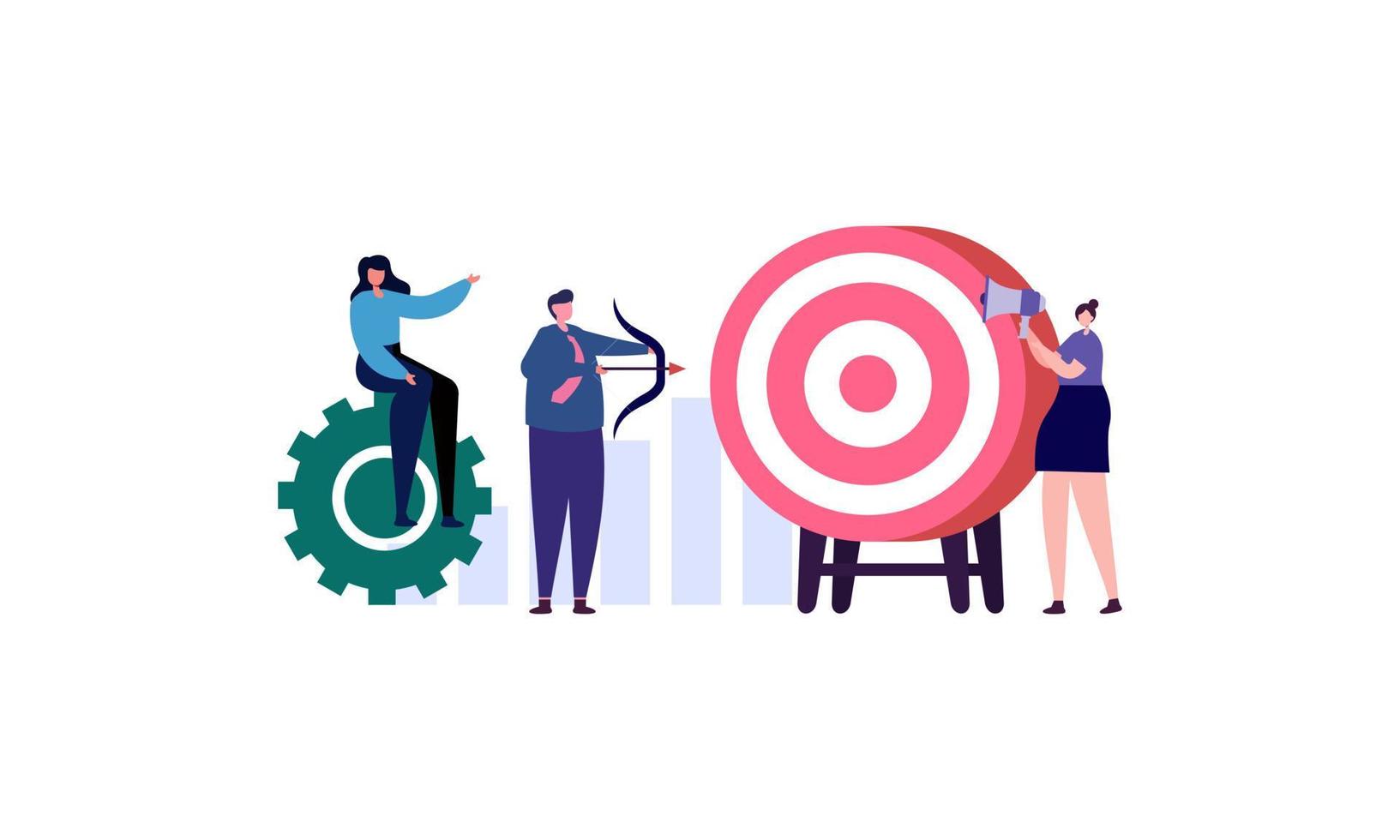 Business team goals concept illustration vector