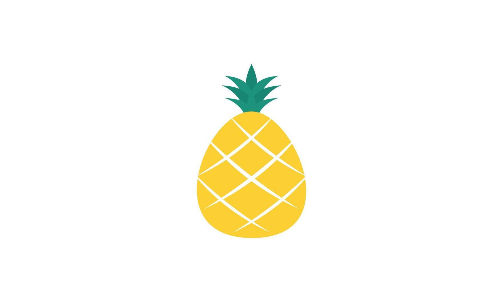 logotipo de piña. ilustración de piña, frutas de verano, para una vida sana y natural. vector