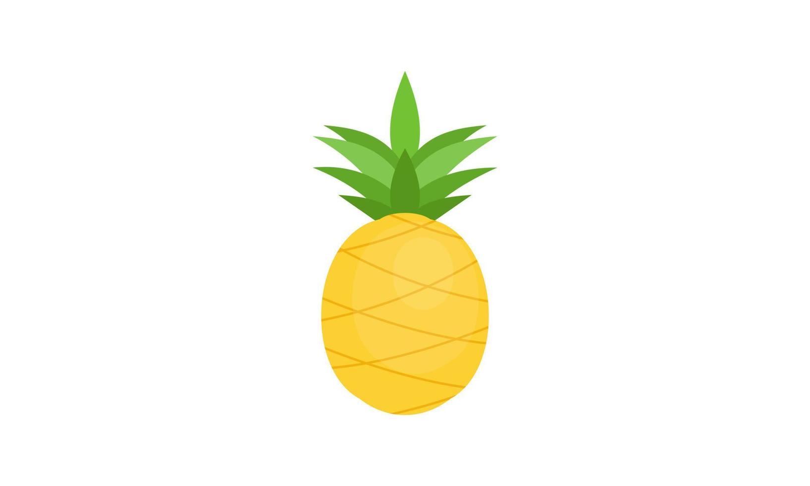 logotipo de piña. ilustración de piña, frutas de verano, para una vida sana y natural. vector