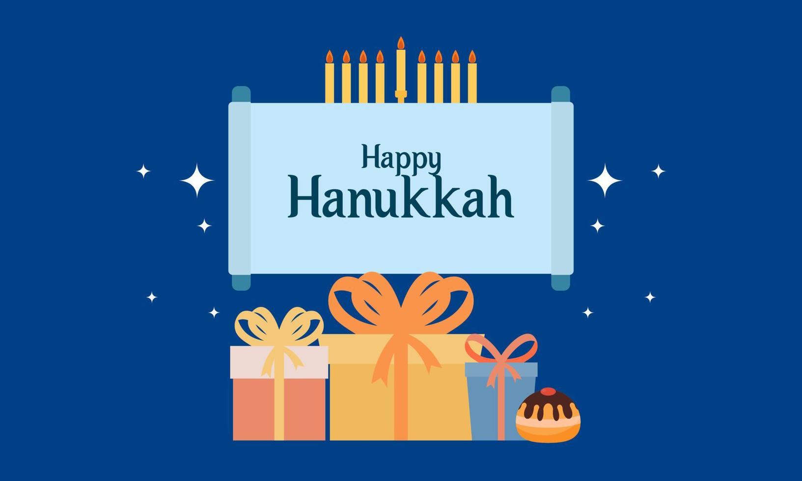 Hanukkah menorah. Happy jewish holiday hanukkah concept vector