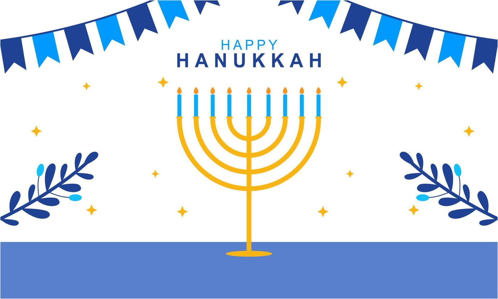 menorá de hanukkah. feliz concepto de vacaciones judías de hanukkah vector