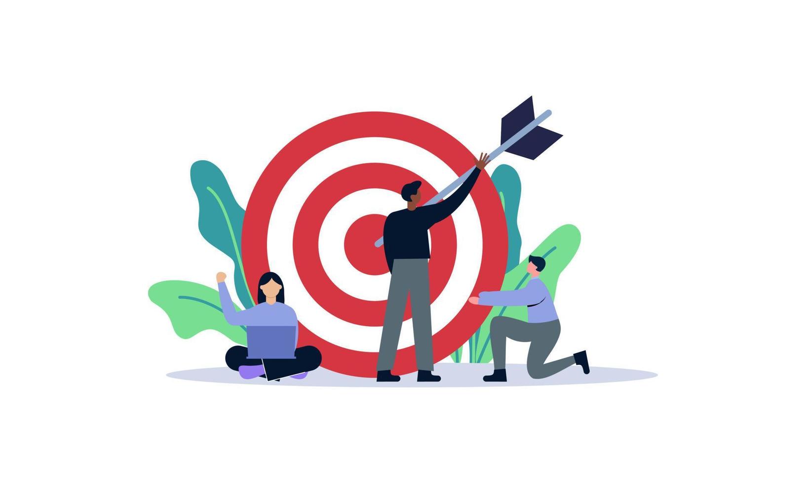 Business team goals concept illustration vector