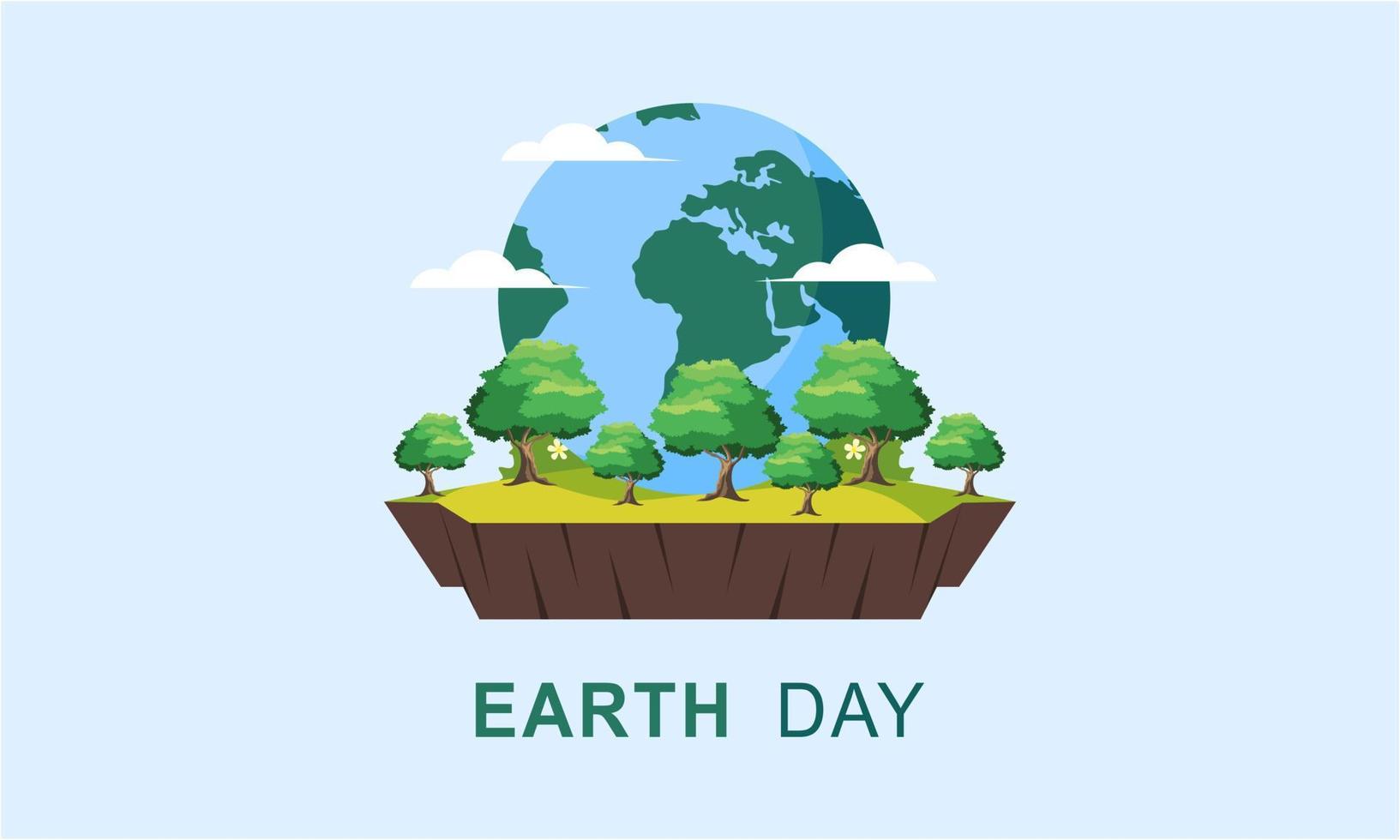 International Mother Earth Day. Environmental problems and environmental protection vector