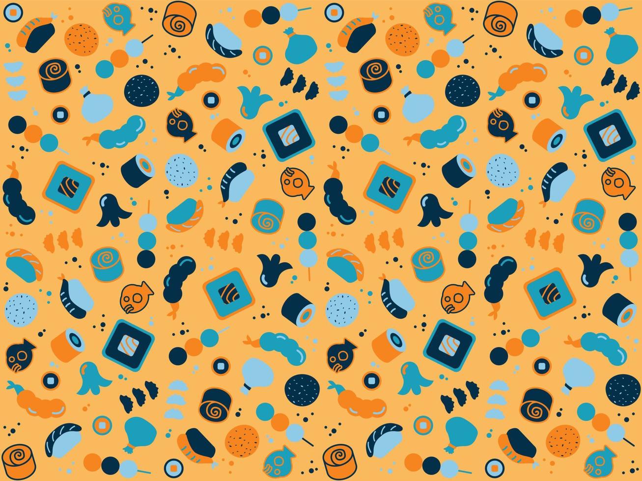 chinese new year asian food latin american pattern background seamless