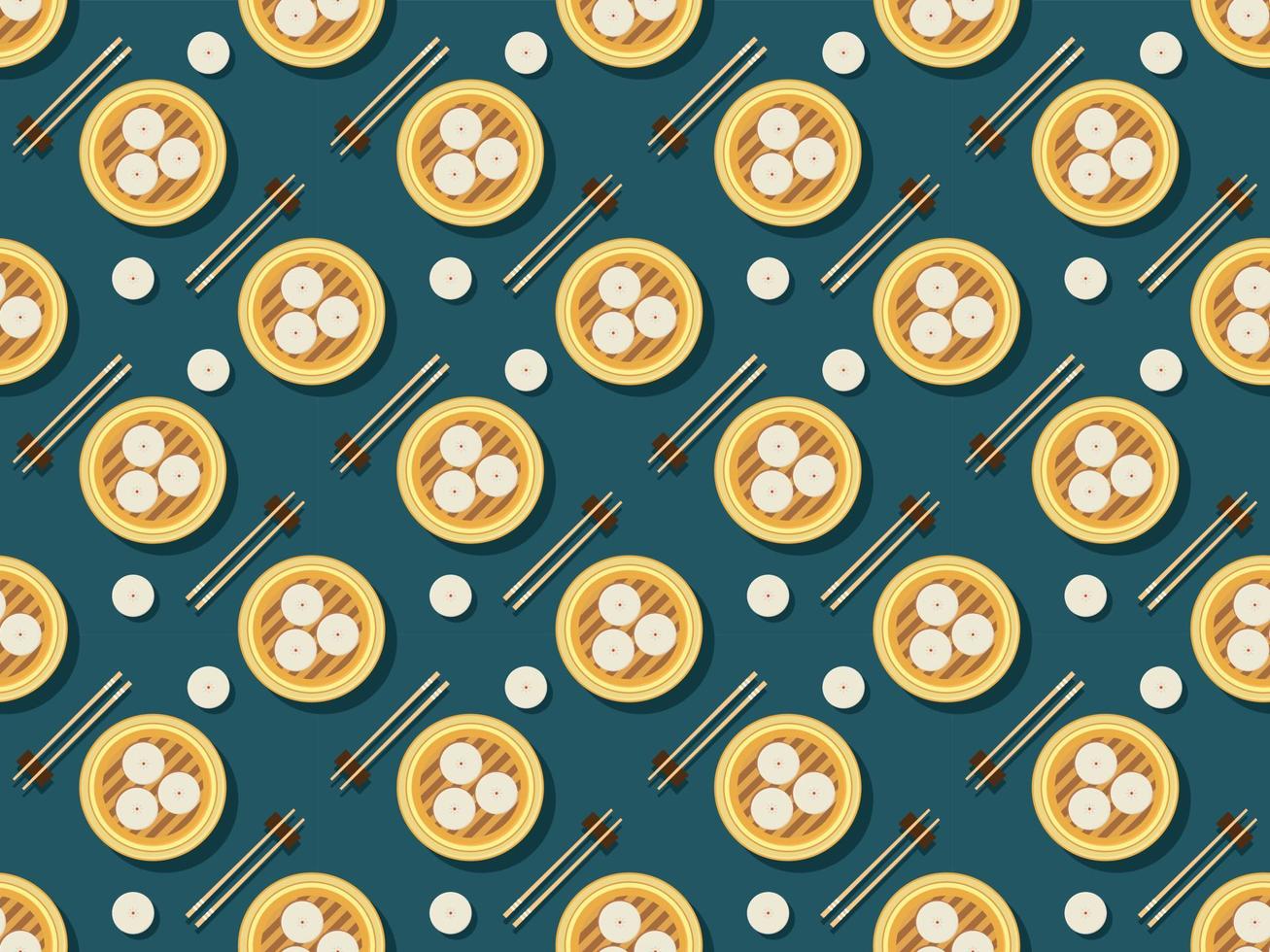 chinese new year asian food latin american pattern background seamless ornament menu japanese china vector