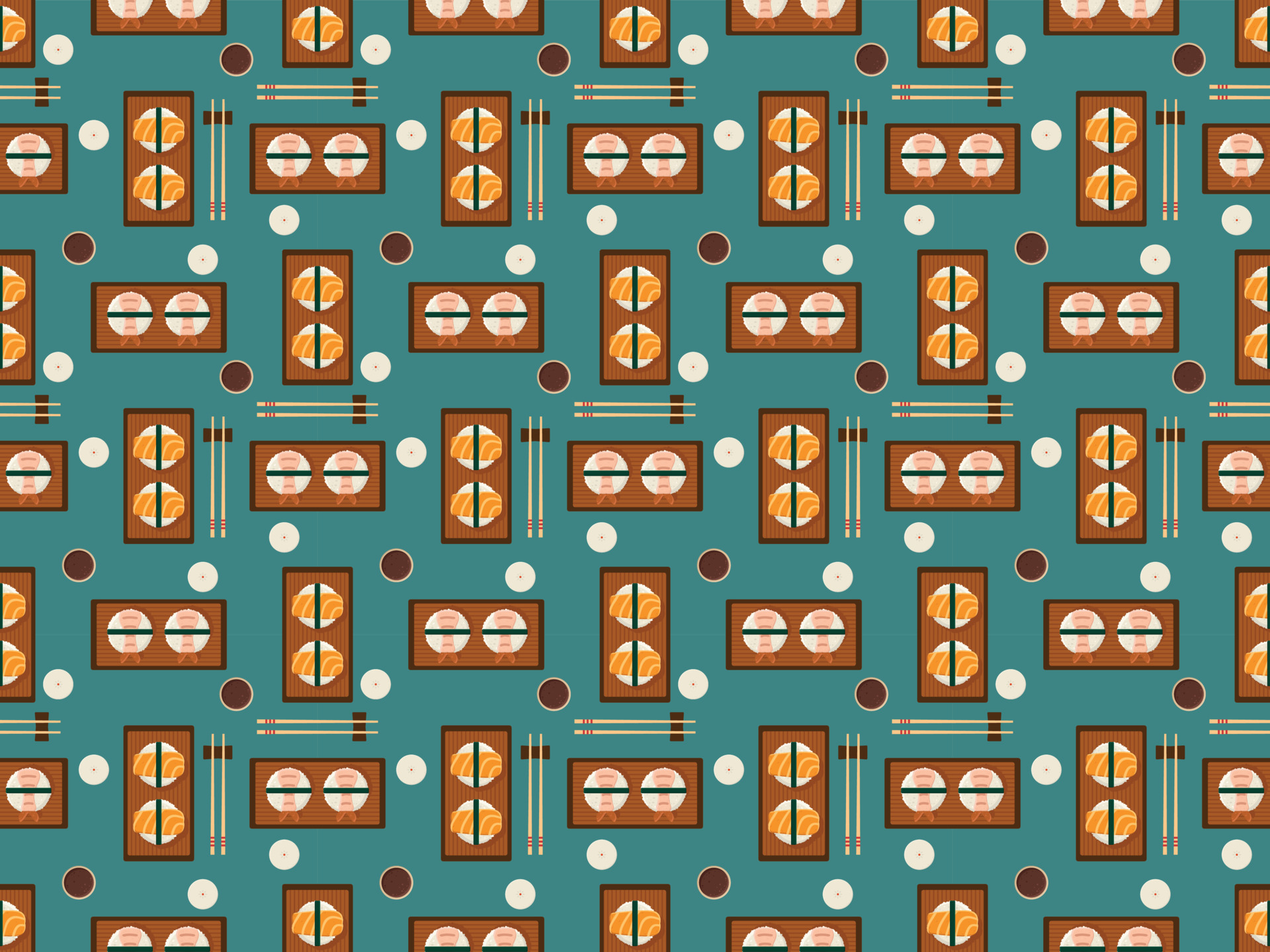 chinese new year asian food latin american pattern background seamless