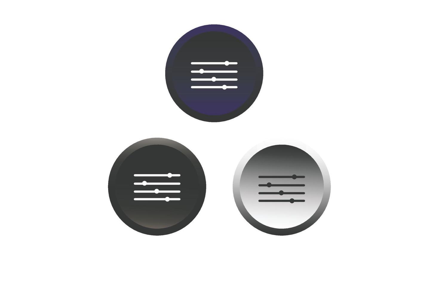 Neumorphic style filter button icon 15422406 Vector Art at Vecteezy