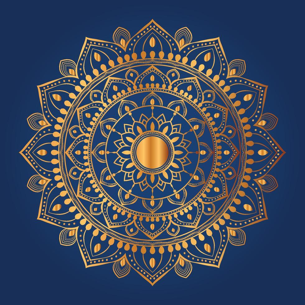 Print Gold luxury mandala design Free Vector