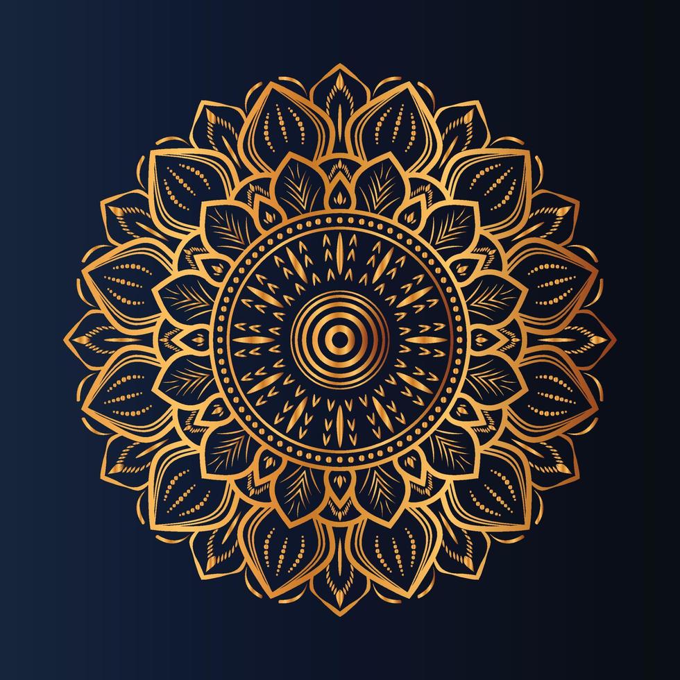 Print Gold luxury mandala design Free Vector