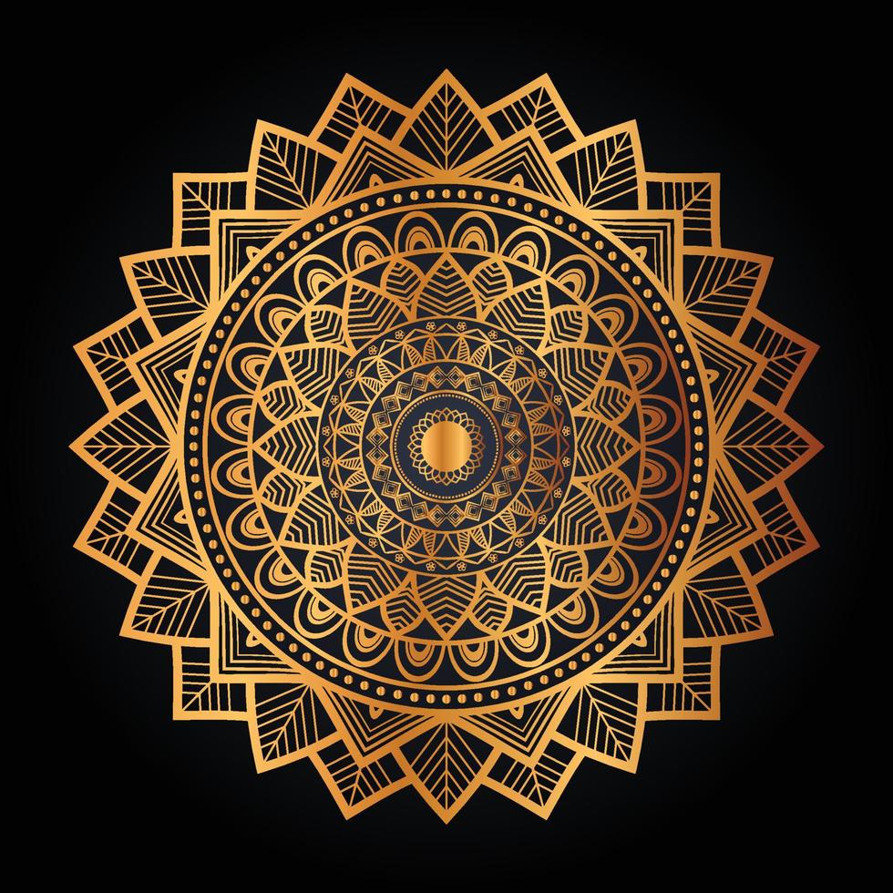 imprimir oro lujo mandala diseño vector libre