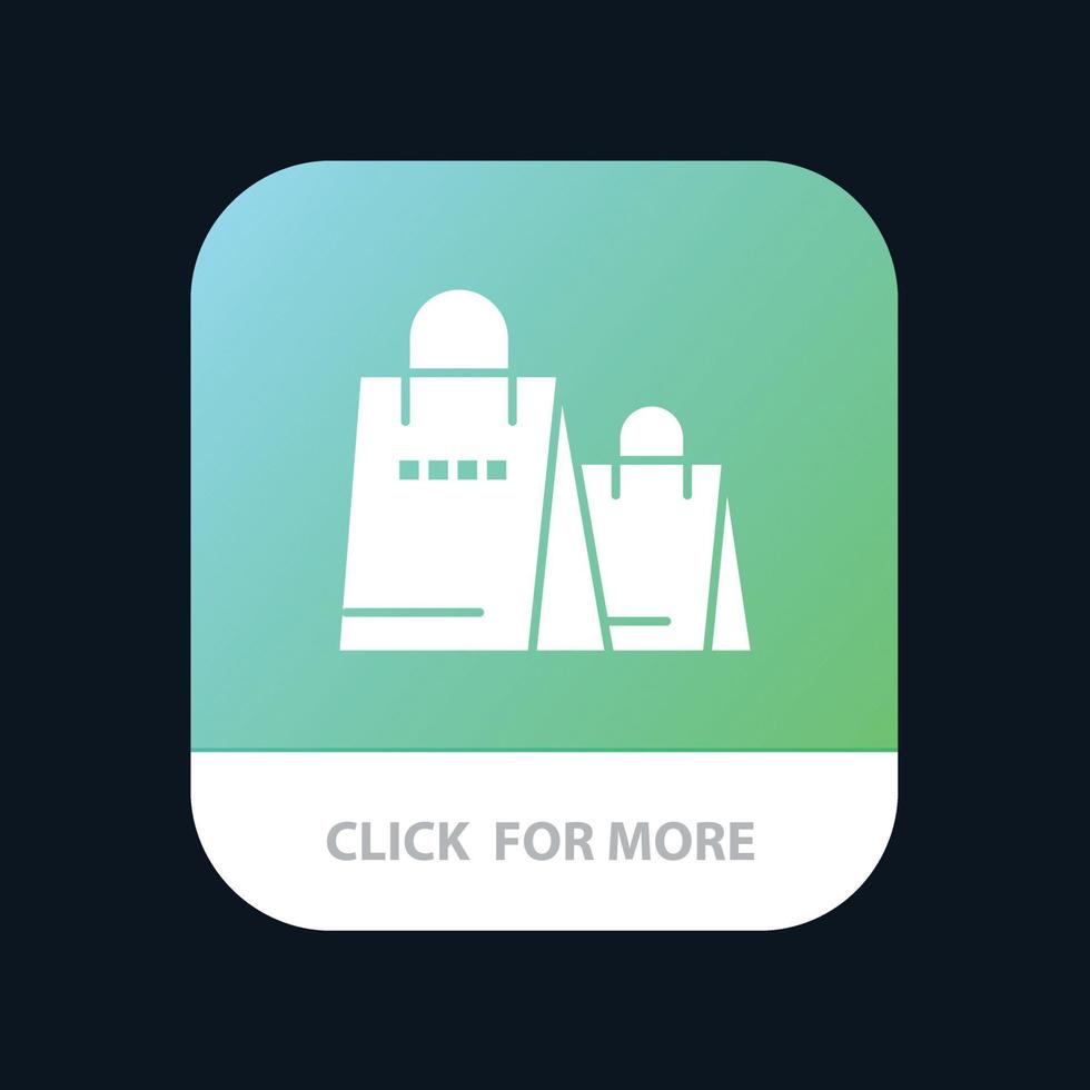 bolso bolso compras tienda aplicación móvil icono diseño vector