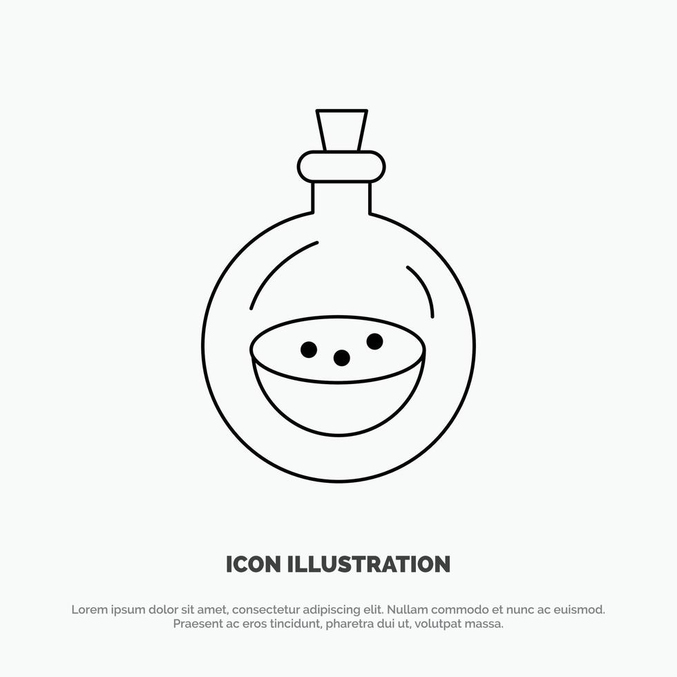 Perfume Bottle Toilette Spray Vector Line Icon