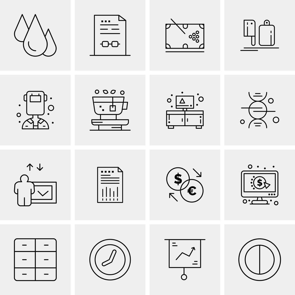 16 Business Universal Icons Vector Creative Icon Illustration to use in web and Mobile Related project