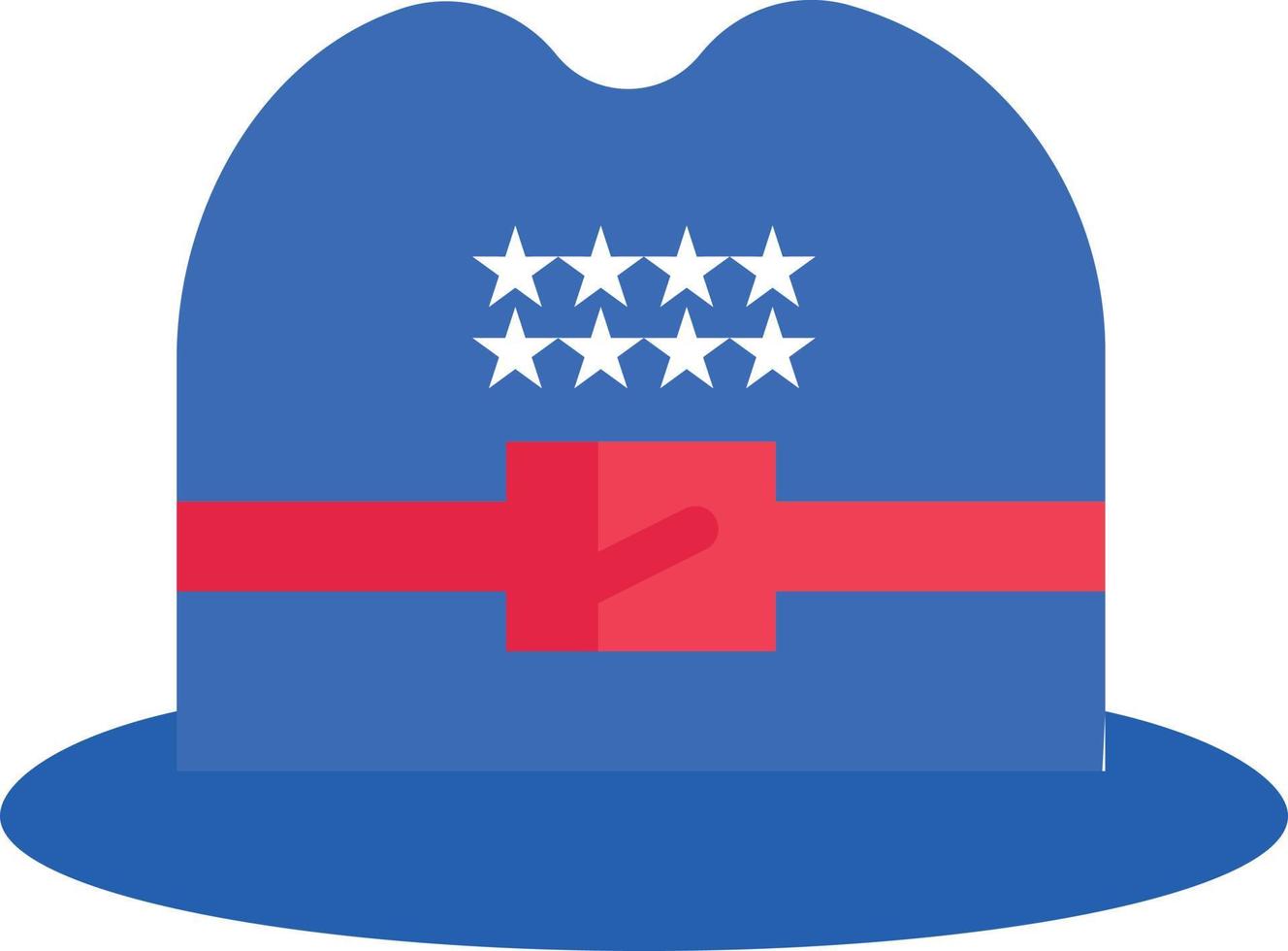 gorra americana color plano icono vector icono banner plantilla