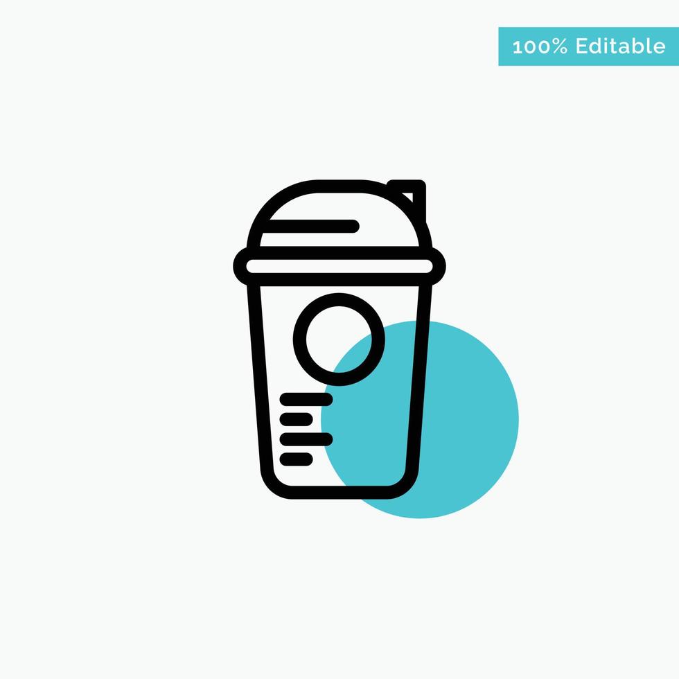 Bottle Game Recreation Sports Thermo turquoise highlight circle point Vector icon