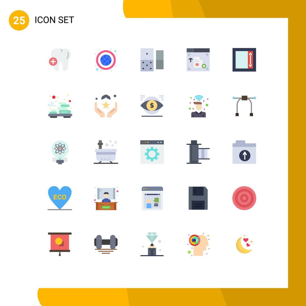 Stock Vector Icon Pack of 25 Line Signs and Symbols for spa layout domino i frame webpage Editable Vector Design Elements