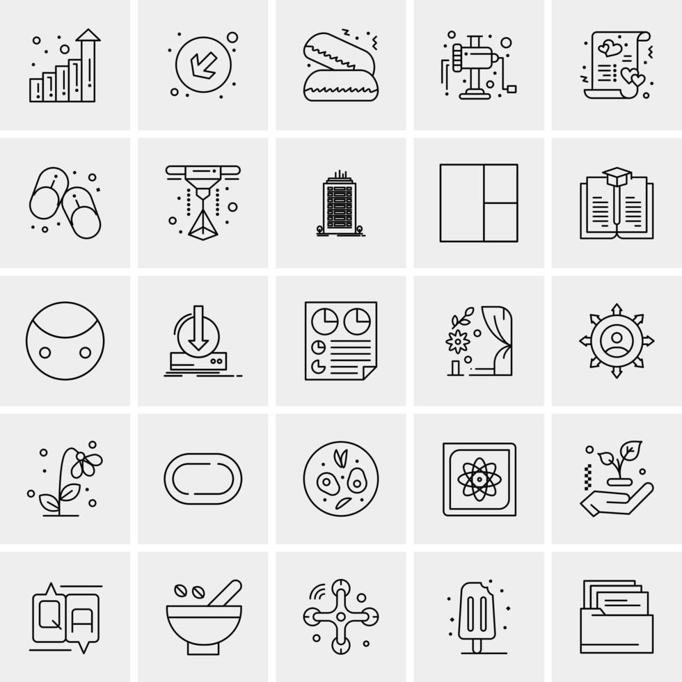 25 Universal Business Icons Vector Creative Icon Illustration to use in web and Mobile Related project