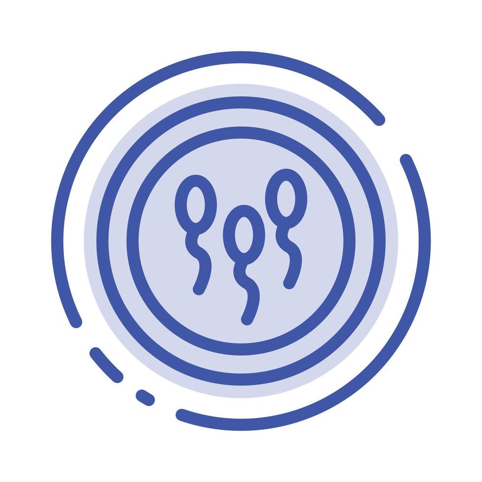 Biochemistry Biology Chemistry Laboratory Process Blue Dotted Line Line Icon vector