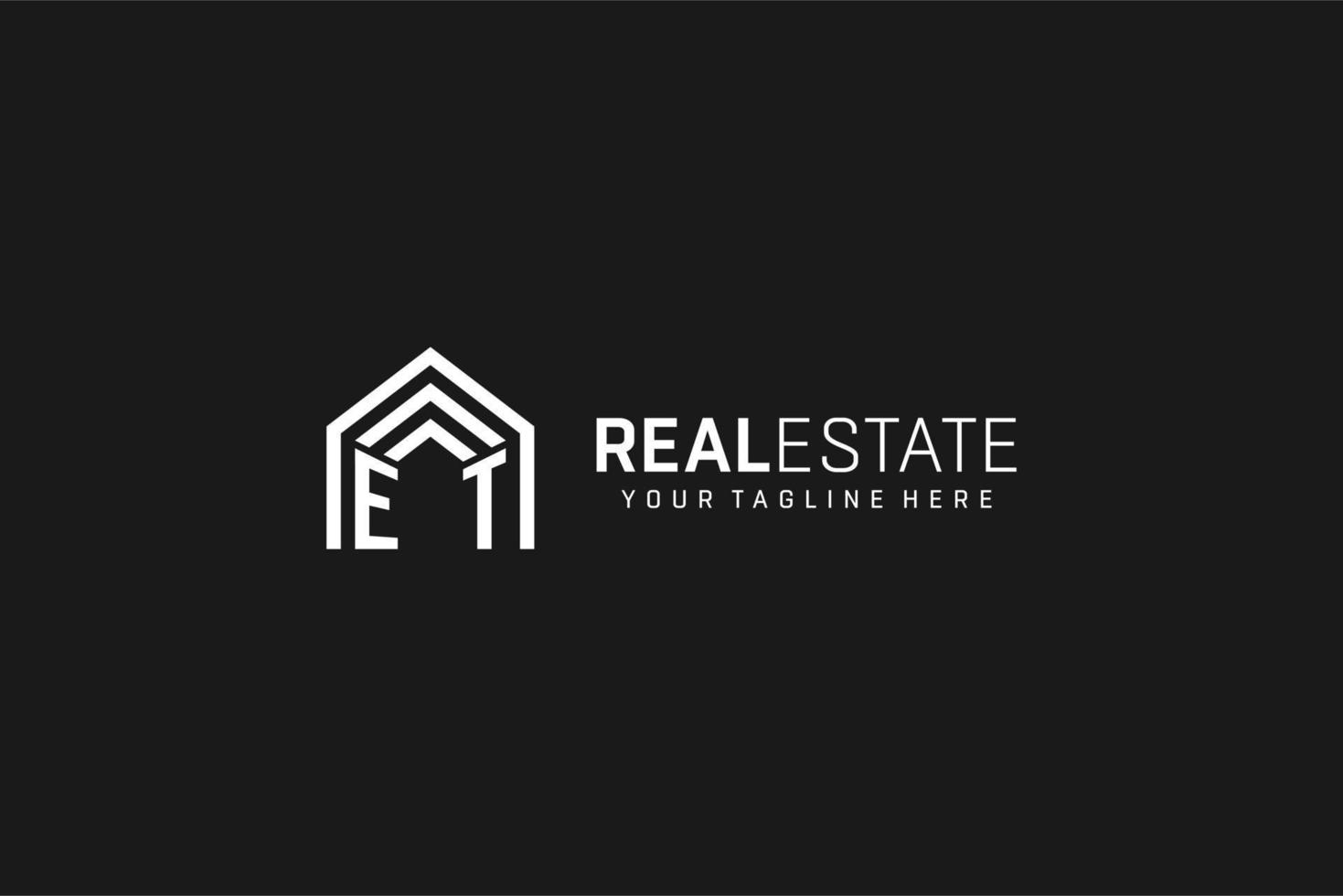 Logotipo de forma de techo de letra y casa, estilo de logotipo de monograma inmobiliario creativo vector