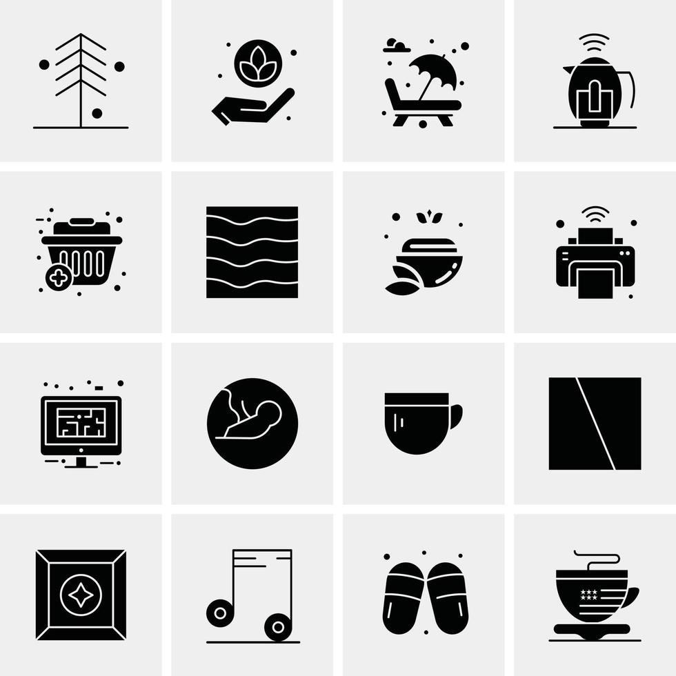 16 iconos universales de negocios vector ilustración de icono creativo para usar en proyectos relacionados con la web y dispositivos móviles