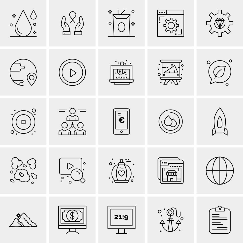 25 Universal Business Icons Vector Creative Icon Illustration to use in web and Mobile Related project