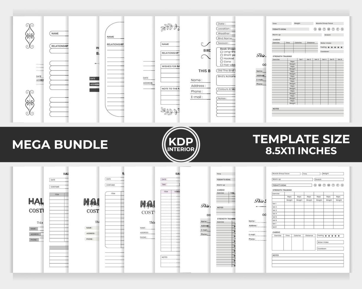 369 Manifestation Journal logbook planner template design for Low content  KDP interior 20403053 Vector Art at Vecteezy