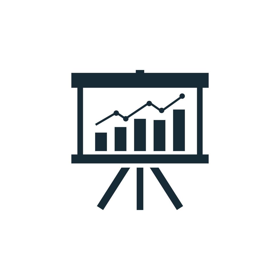 Presentation Board of Financial Icon Design Template Elements vector