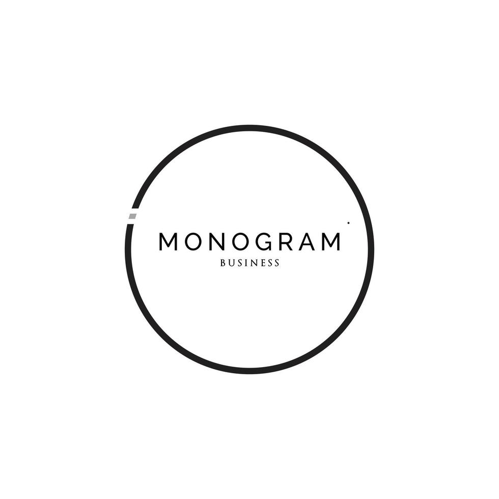 Initial Letter I Circle Monogram Icon Logo Design Template vector