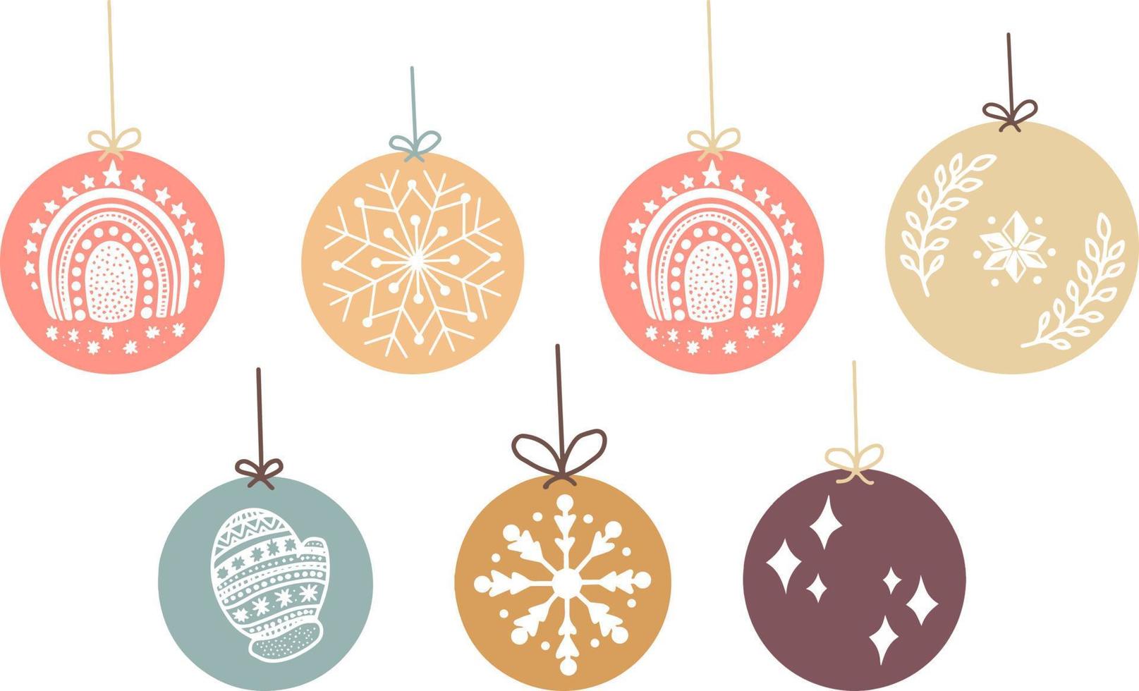 Christmas Toy with Ornament Vector Cute Set