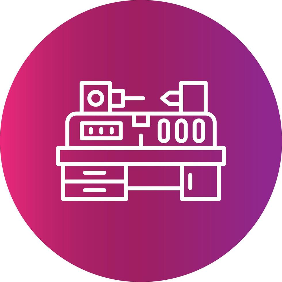 Lathe Machine Creative Icon Design vector