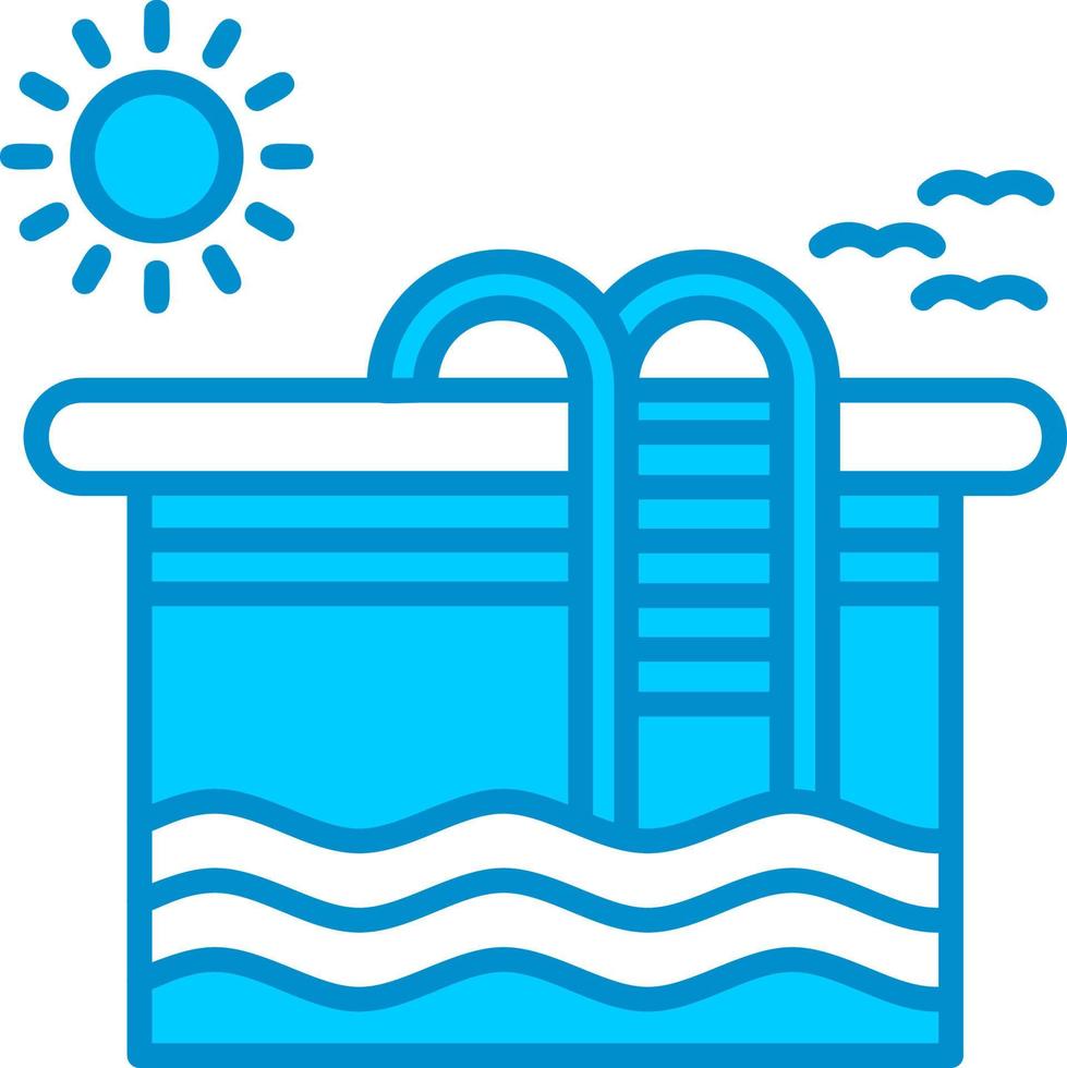 Swimming Pool Creative Icon Design vector