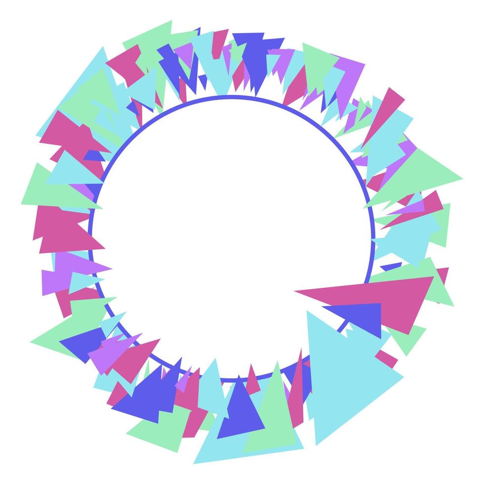 marco de círculo abstracto de color brillante vector