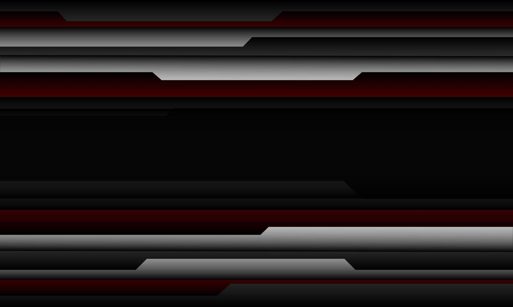 abstracto rojo metálico negro línea cyber banner diseño geométrico moderno futurista fondo vector