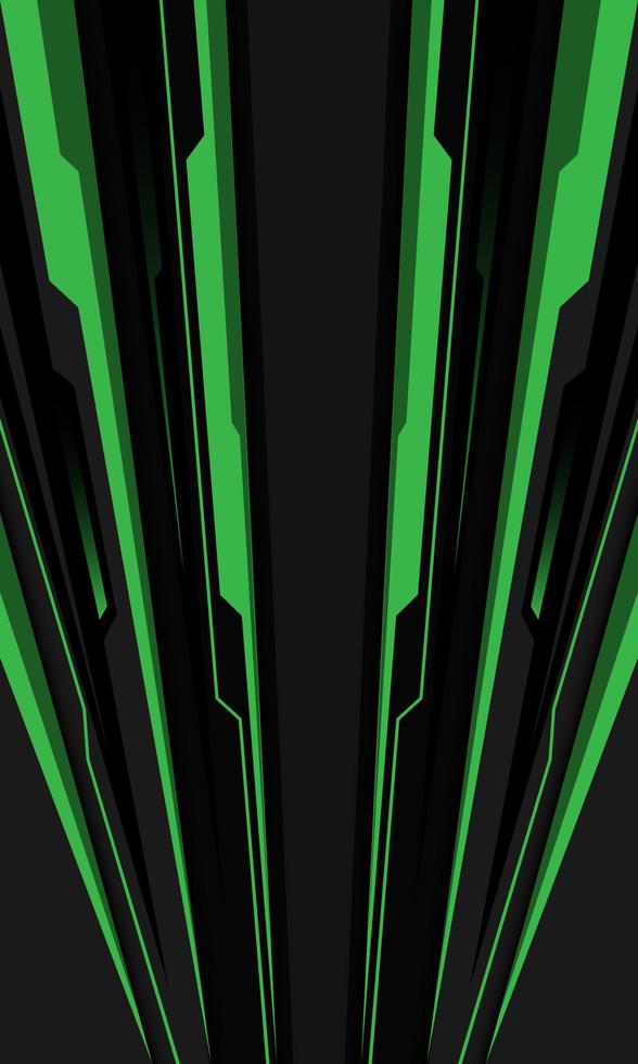 Abstract green grey cyber speed line direction dynamic geometric design modern futuristic technology background vector