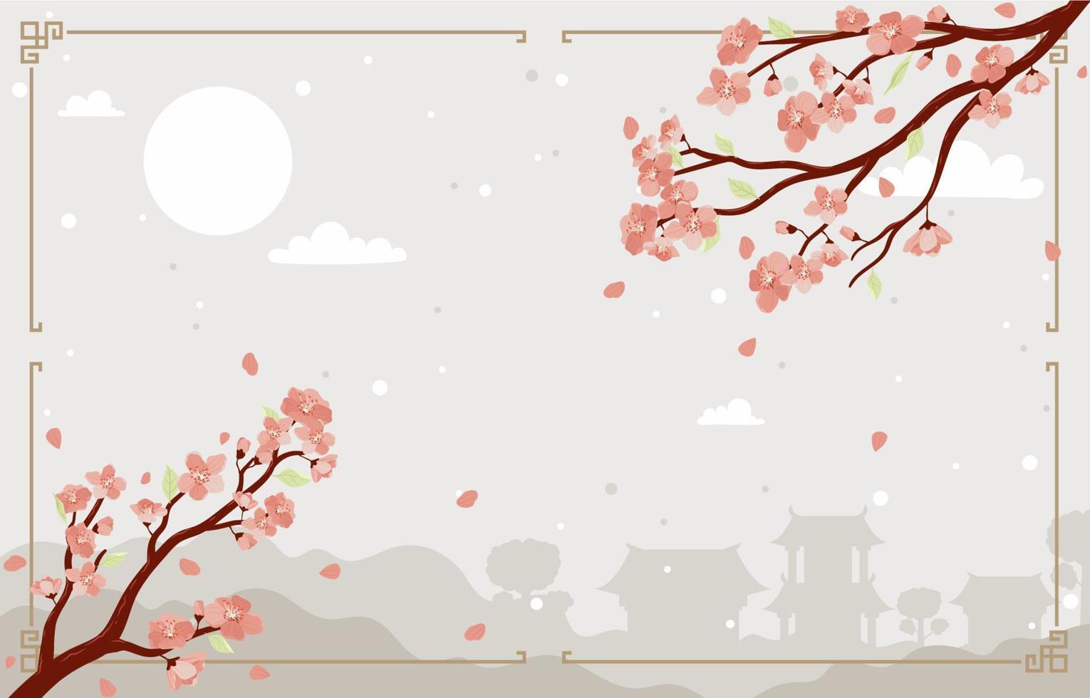 Peach Blossom Background vector