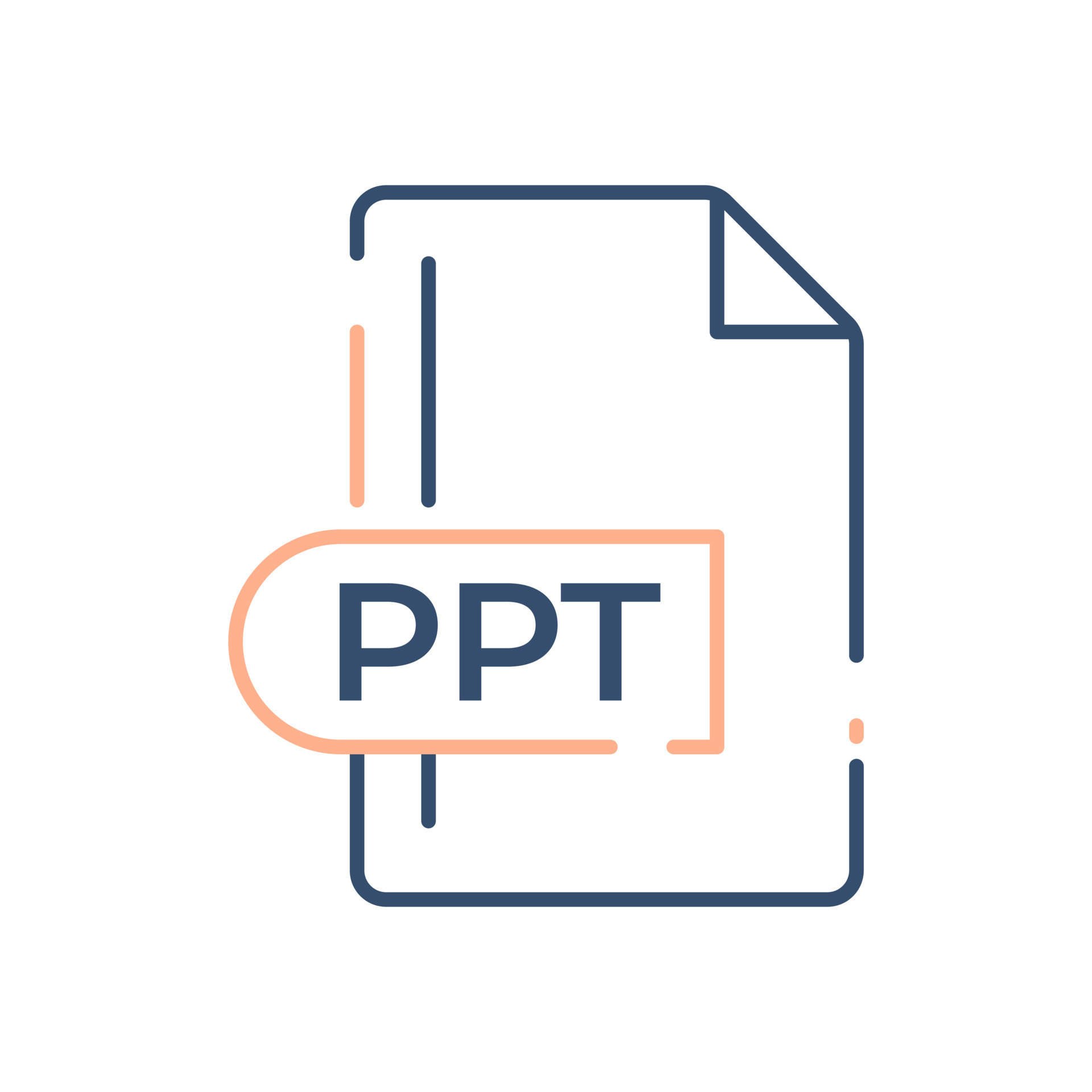 PPT File Format Icon. PPT extension line icon. 15426144 Vector Art at