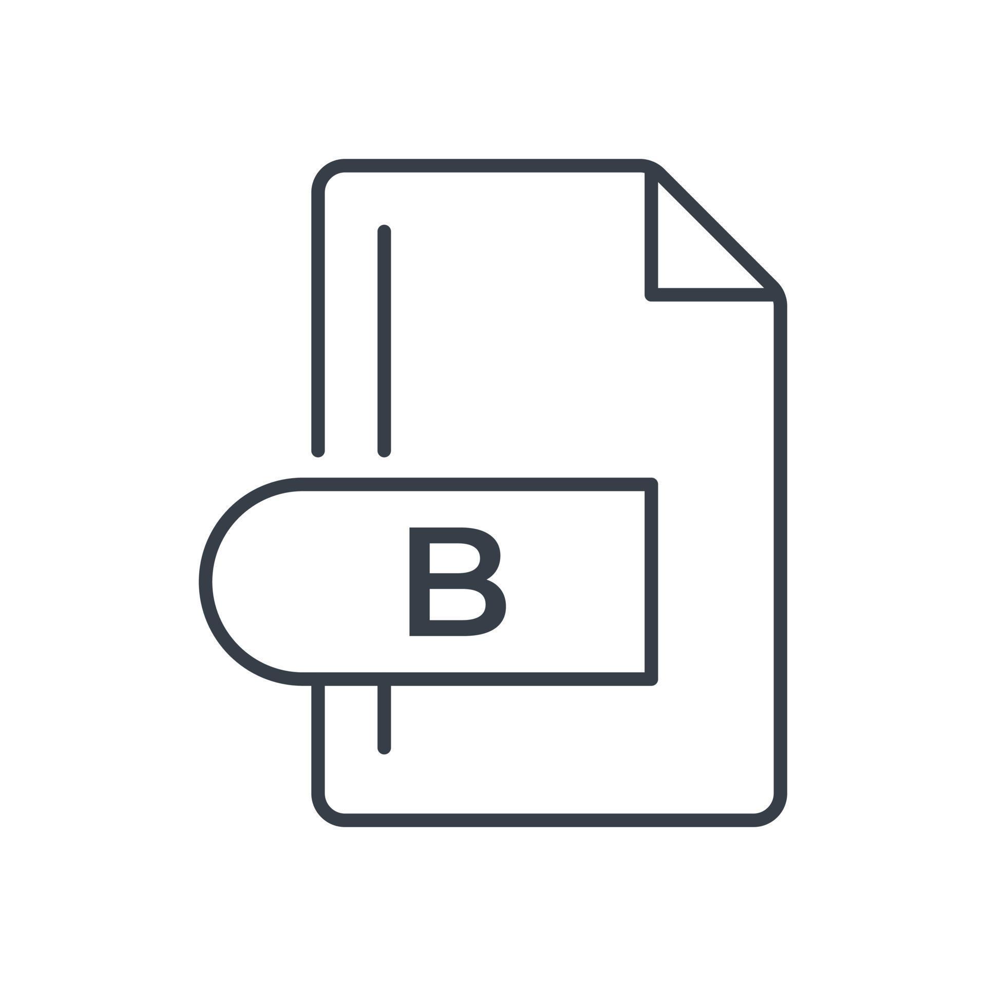 B File Format Icon. B file format extension line icon. 15426225 Vector