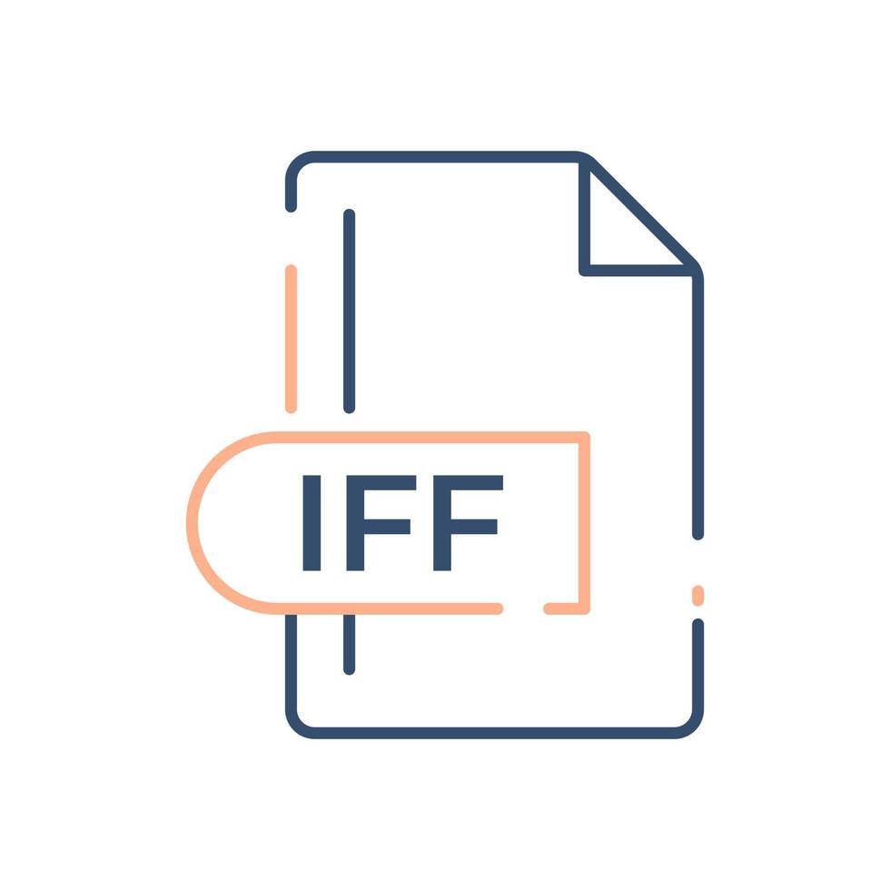 IFF File Format Icon. IFF extension line icon. 15426268 Vector Art at