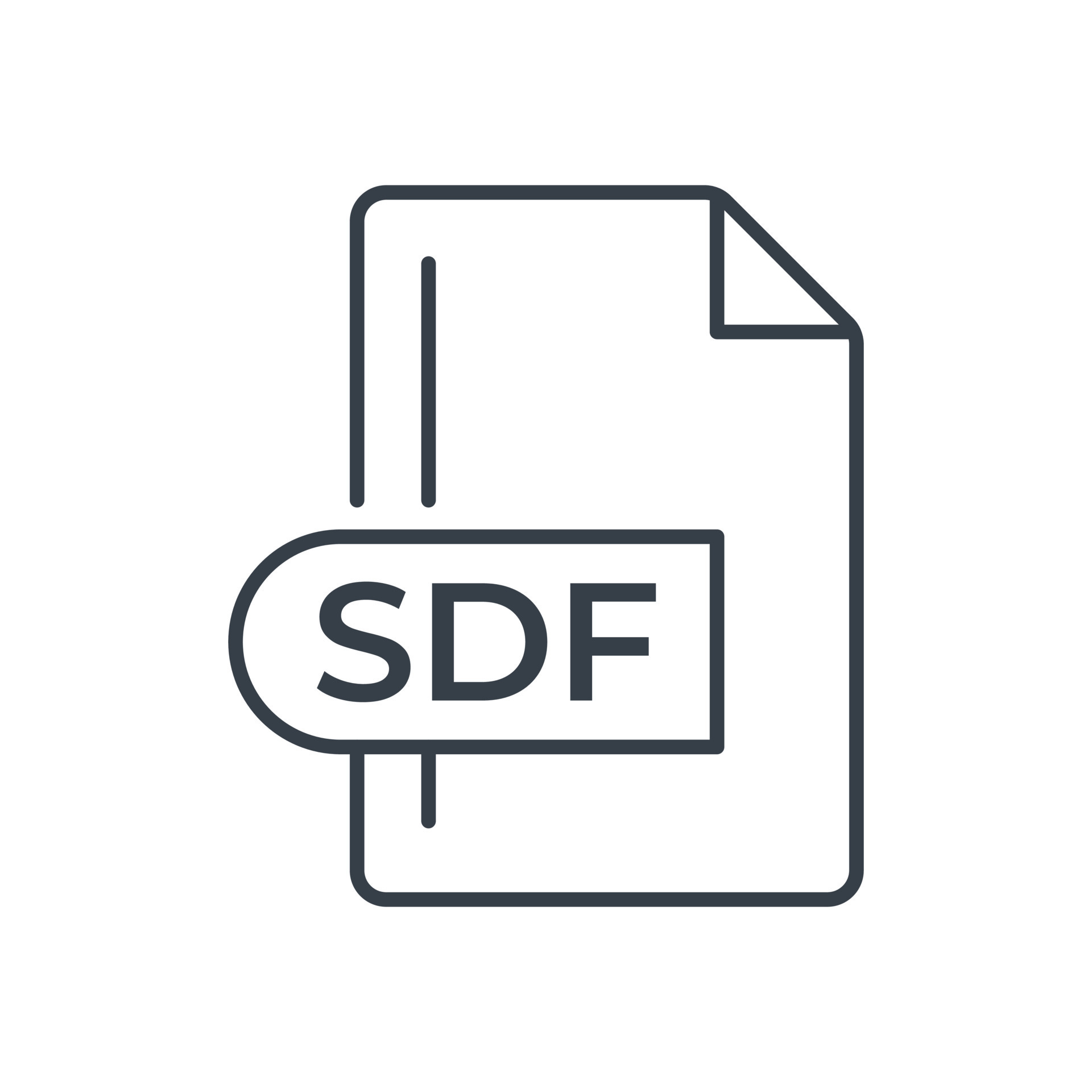 SDF File Format Icon. SDF extension line icon. 15426293 Vector Art at