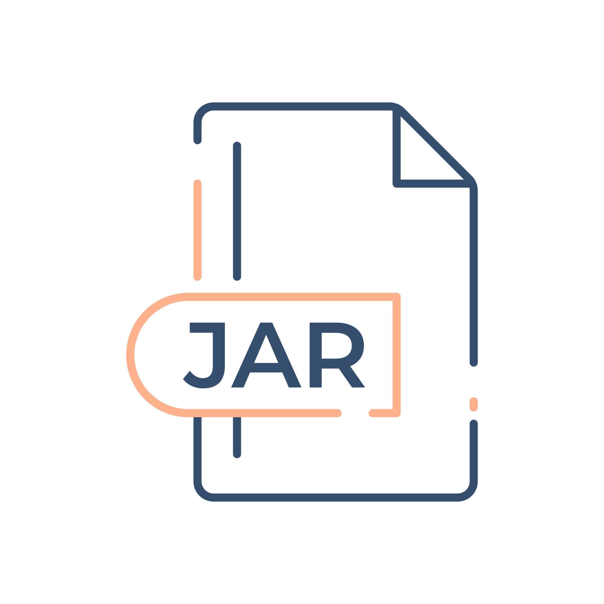 JAR File Format Icon. JAR extension line icon. 15426377 Vector Art at