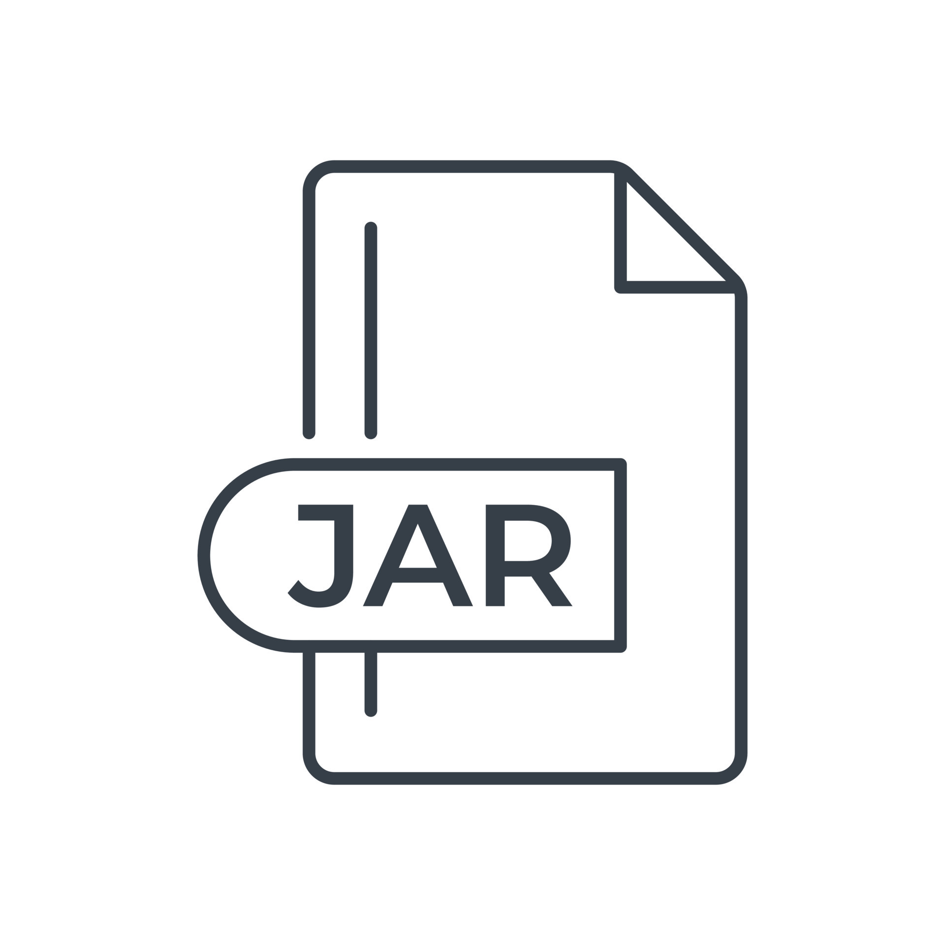JAR File Format Icon. JAR extension line icon. 15426408 Vector Art at