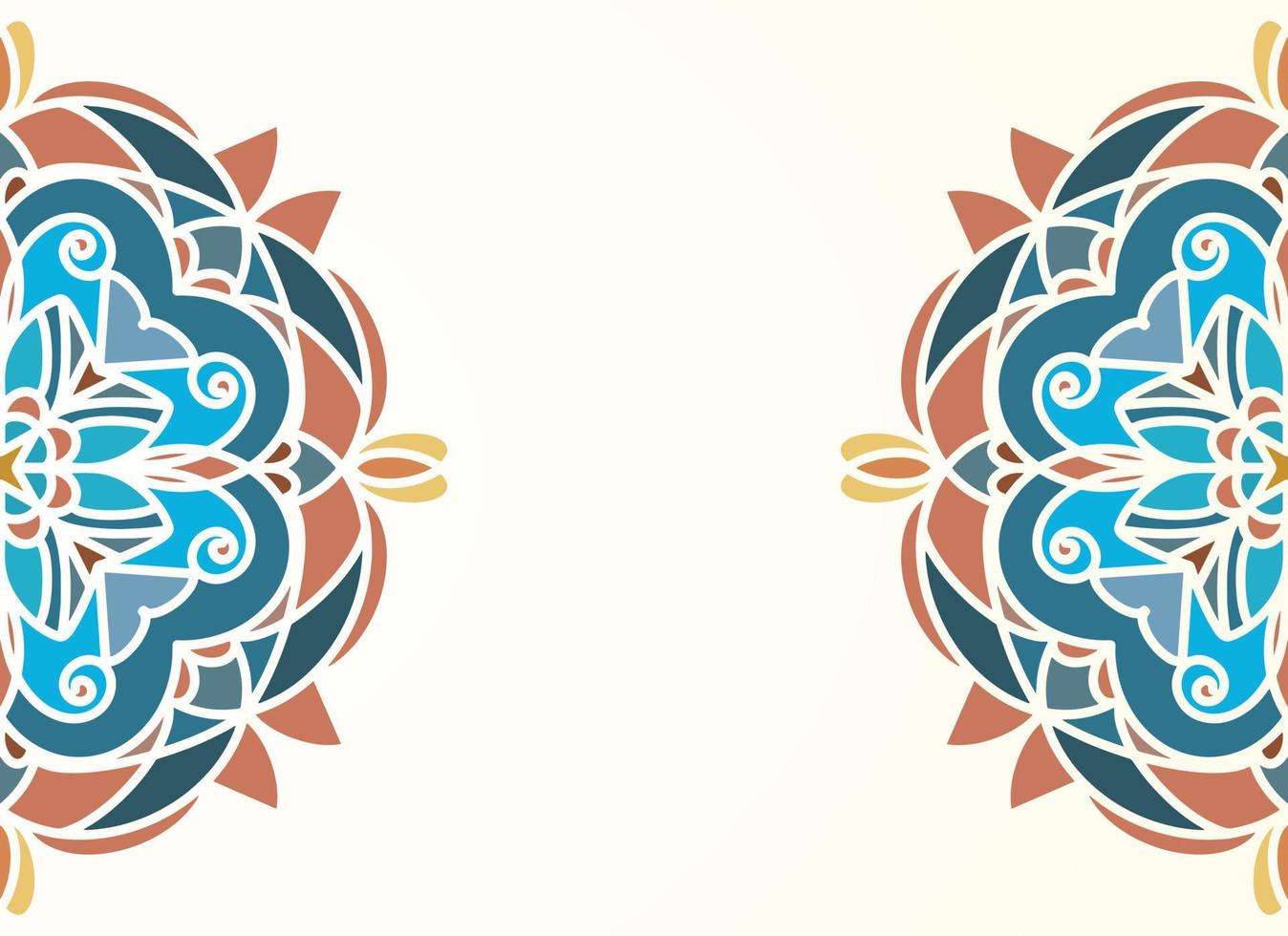 Background with Vintage Mandala decorative elements vector design