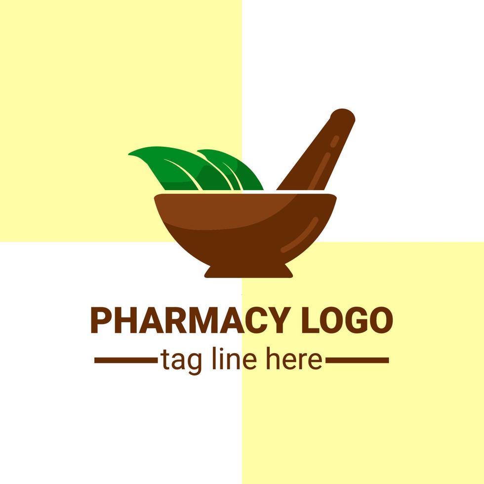 plantilla de logotipo de empresa vectorial logotipo de farmacia, logotipo de medicina herbaria. vector