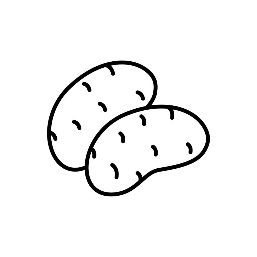 potato outline style icon vector