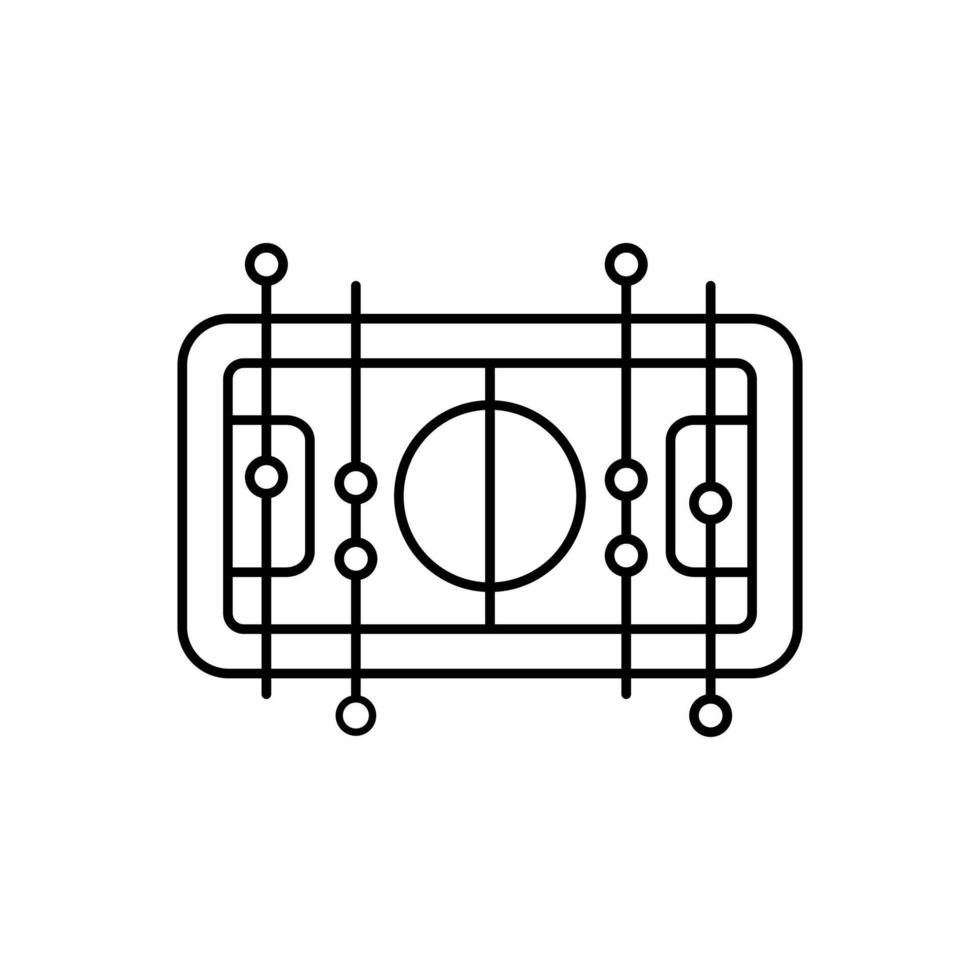 Table soccer outline style icon vector