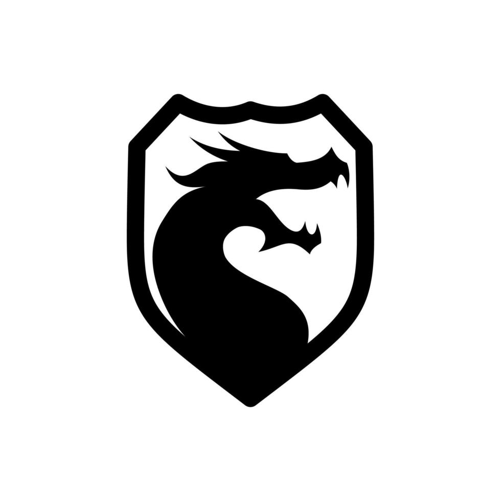 dragon shield vector logo