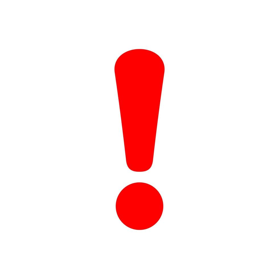 exclamation icon vector