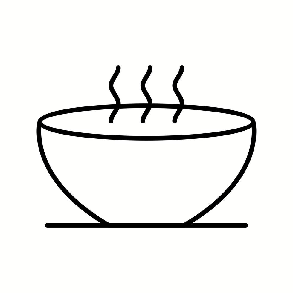 Unique Hot Soup Vector Line Icon