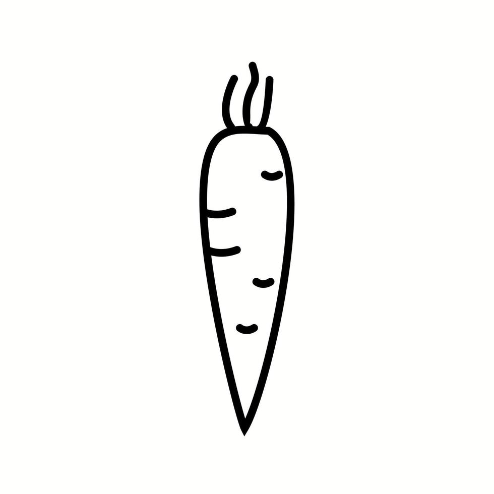 Unique Carrot Vector Line Icon